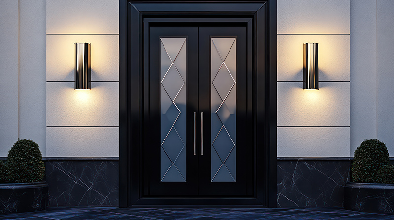 Что выбрать для широкого проема: входную группу, фрамугу или двустворчатую дверь