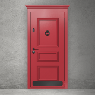 Входная металлическая дверь Termoplus Red / Grey (RAL 7024) для частного дома
