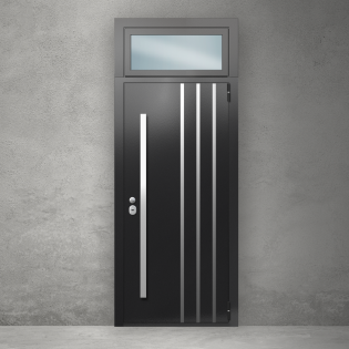 Металлическая входная дверь Termoplus Black с терморазрывом для частного дома