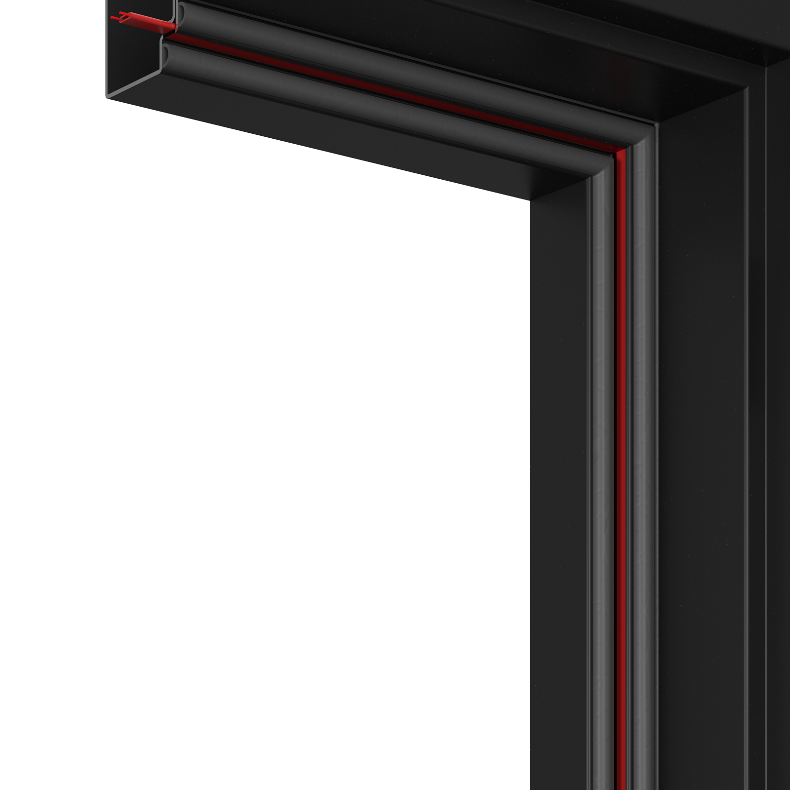 Входная дверь Termoplus Black (RAL 9005) / White (RAL 9003) для частного дома Эмаль, стеклопакет, терморазрыв, латунная фурнитура вид 11