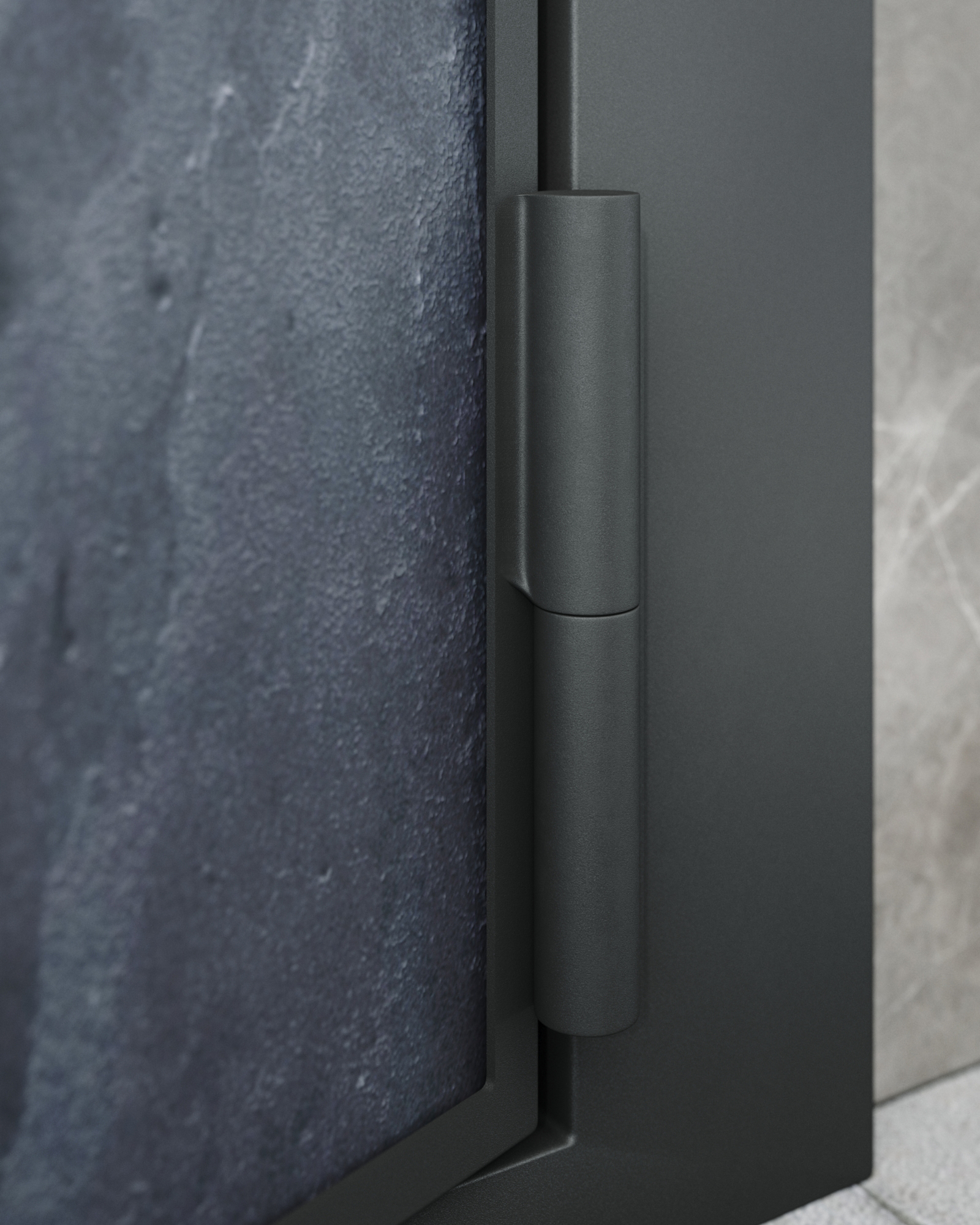 Входная металлическая дверь Termoplus Grey - White с терморазрывом Универсальная модель для частного дома: зеркальная вставка, теплоизоляция, 3 контура вид 8